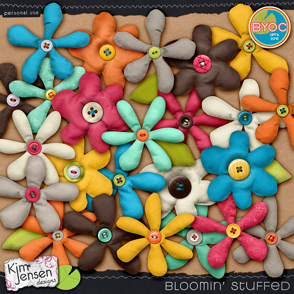 Bloomin' Stuffed fabric flowers