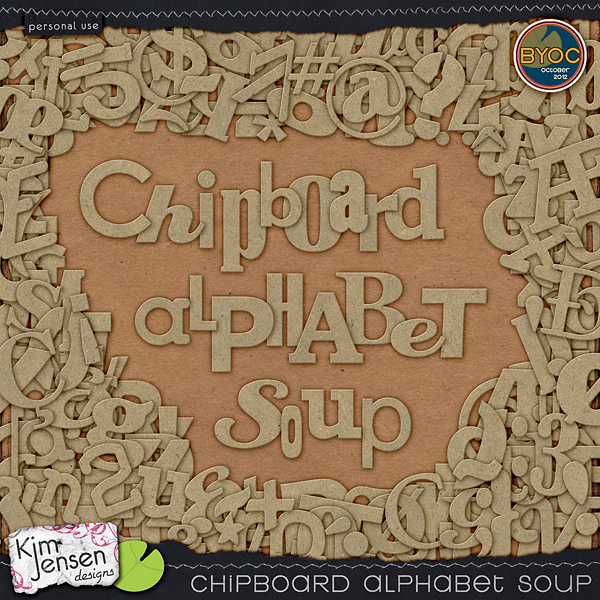 Chipboard Alphabet Soup